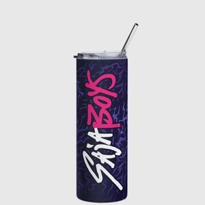 Stylish Blue and Pink Tumbler with Straw - Made By Order!